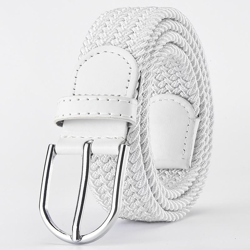 Stylish Woven Stretch Casual Mens Belt With Alloy Buckle For Fashionable Wear
