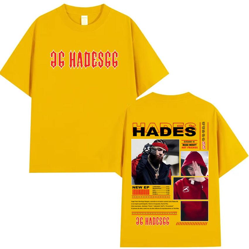 Rapper Hades66 New Merch T Shrit Aesthetic Sports Oversized Tshrit Summer Pop Cotton Hipster Mens Tshirt Y2K Clothes Fans Gift
