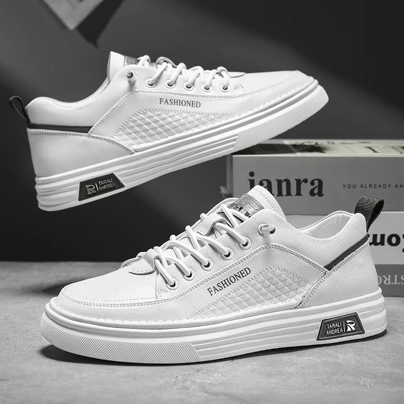 

Мода Новая Осень Дышащие Мужские Повседневные Туфли Повседневные Лоферы Маленькие Белые Туфли Дизайнерская Мужская Обувь Кроссовки Zapatillas Hombre 44 белый