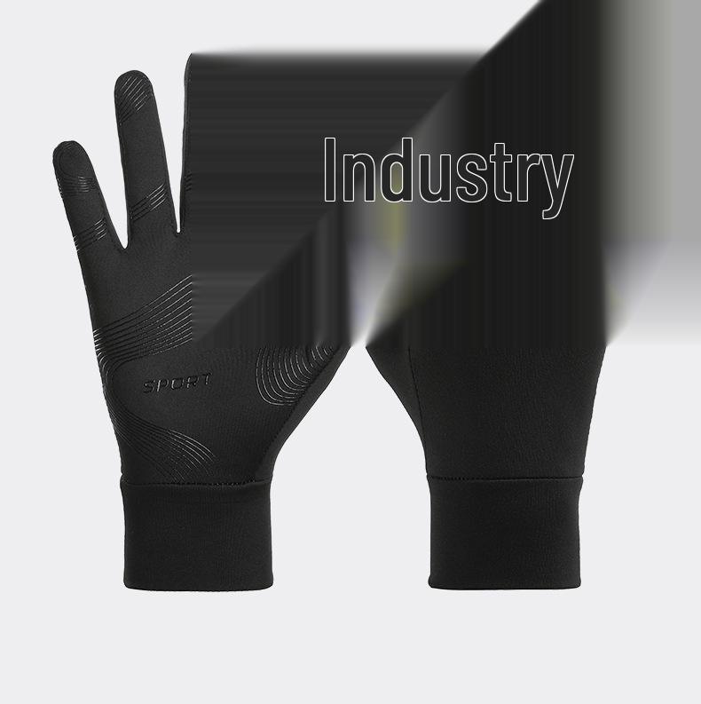 Men's Windproof Touchscreen Ski and Running Gloves - Non-Slip Outdoor Sports Gear for Spring and Autumn.