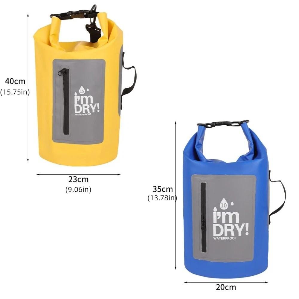 10/15L Waterproof Dry Bag Large-Capacity Beach Backpack Swimming Bucket Bag Swimming Pool
