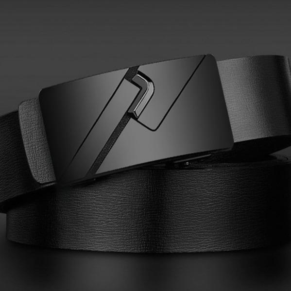Belt Men'S Business Automatic Buckle Cowhide Belt Middle-Aged And Young Men'S Belt