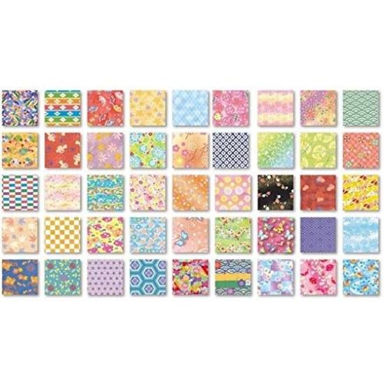 Toyo Origami Washi-style Chiyogami Set 15cm Square 45 Patterns 180 Sheets 018053