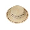 Hand-woven flat-top Lafite straw hat women's summer new hat hollow sunshade sunscreen hat French top hat