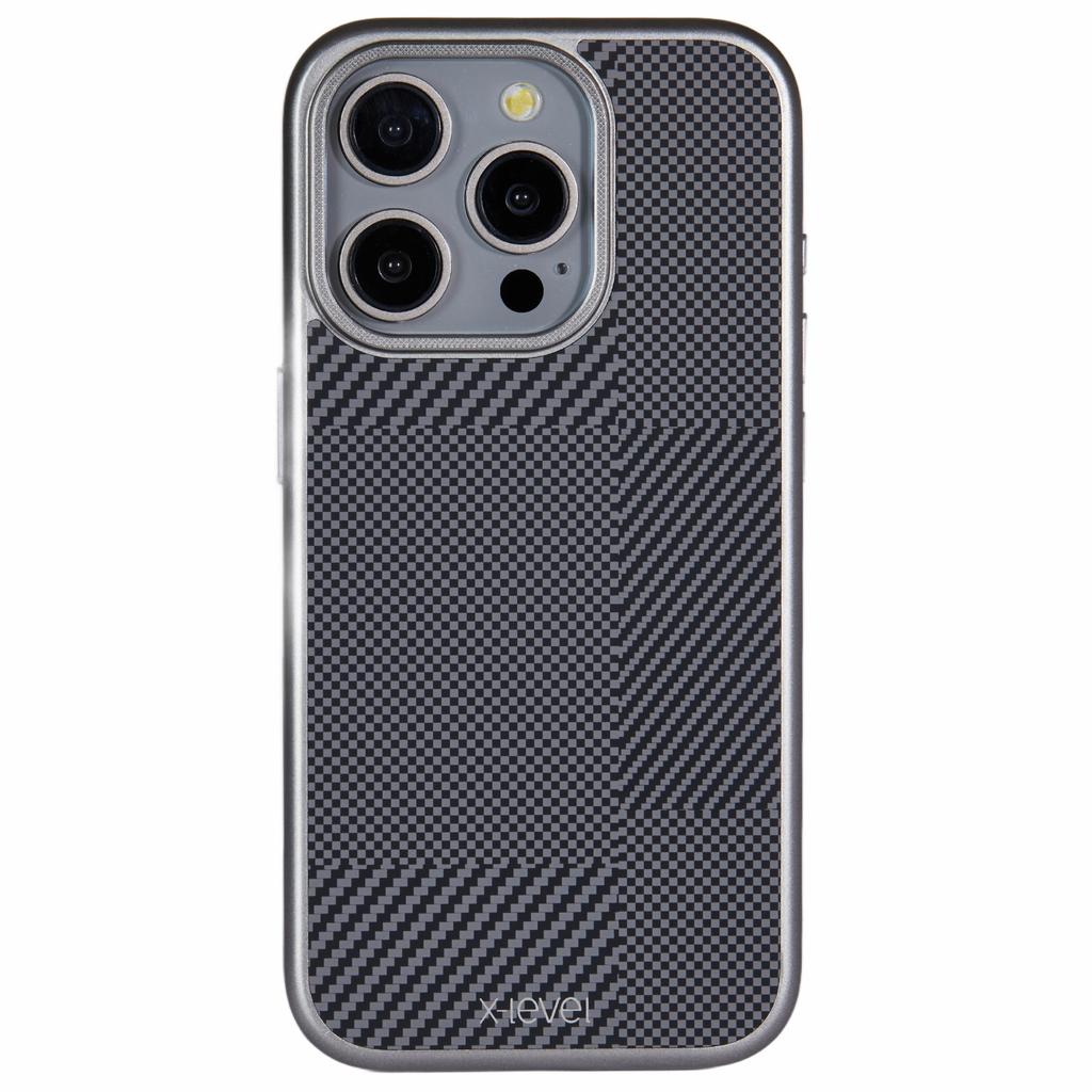 For iPhone 14 Pro Case Hard PC Scratch-Resistant Phone Cover Carbon Nano Fiber Texture