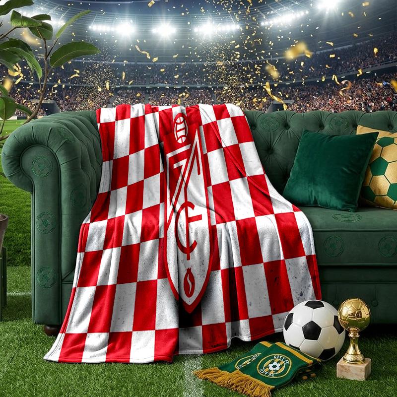 Granada Golden Crest Throws Blanket Flannel Blankets Plush for Couch Bed Gifts for Men Women Travel picnic blanket Christmas fan gifts