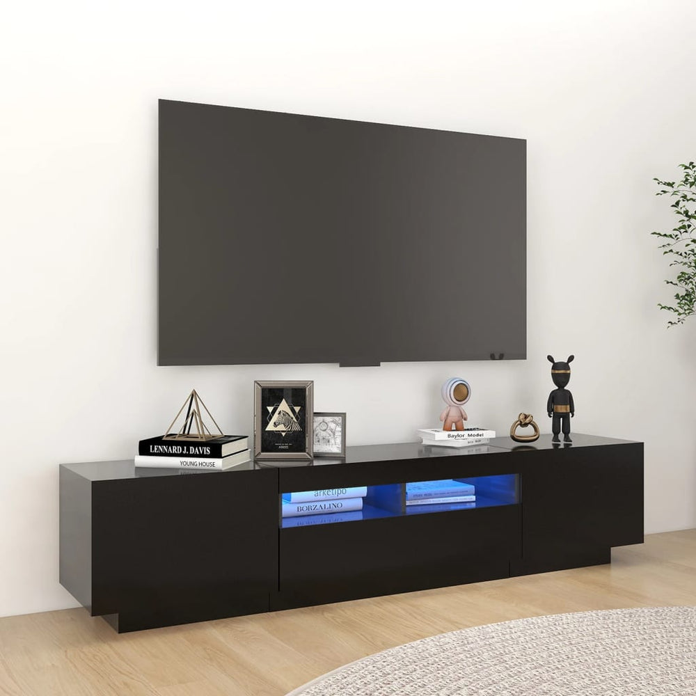 Meuble TV avec lumières LED  180x35x40 cm