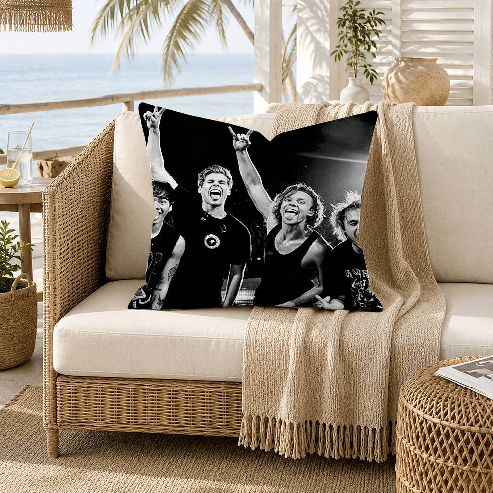 SOS SSeconds of SSummer Pillow Case for Sofa Living Room Home office Decor Protective Cover