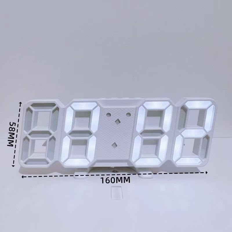 Ins minimalist desktop 3D digital LED electronic clock wall mounted USB plug-in stereoscopic luminous alarm clock desktop clock