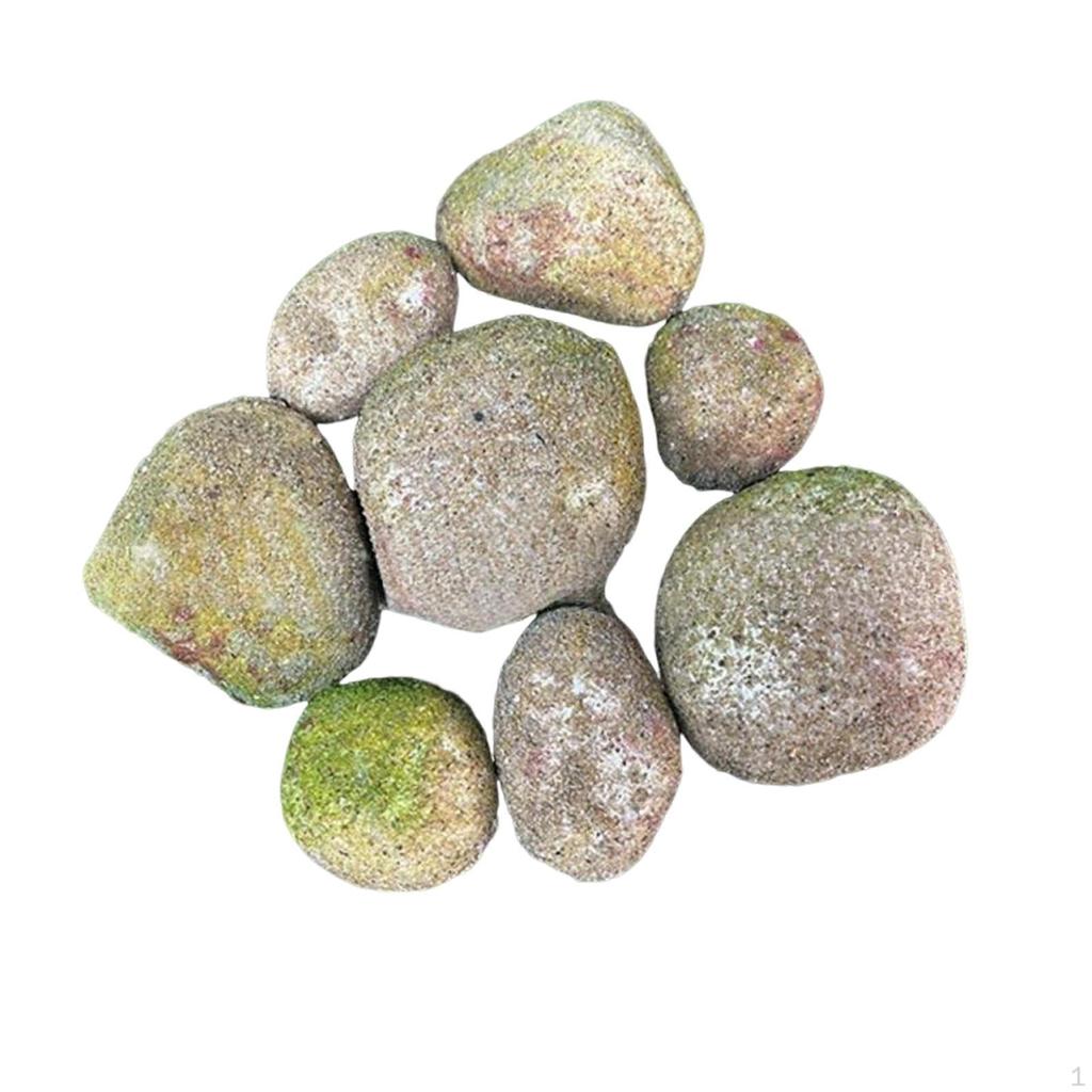 8 Pieces Artificial Rocks Miniature Decoration Realistic Stone Landscaping for Park Home Commercial