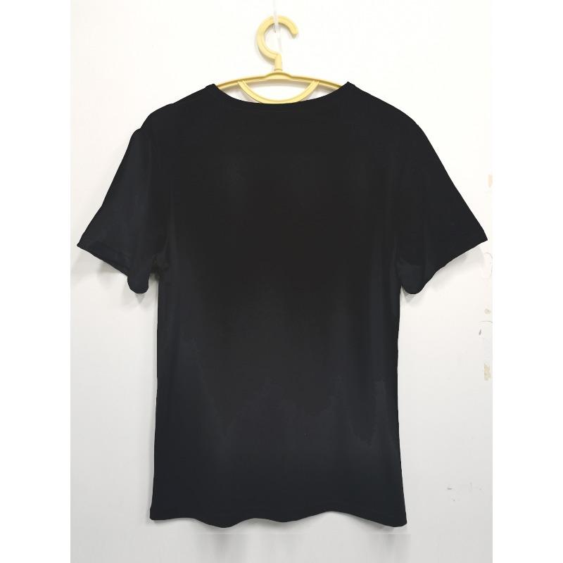 Plus Size, Print Plus Size Women's Casual T-Shirt, Round Neck, Short Sleeved, Slightly Elastic Fabric, Regular Style,