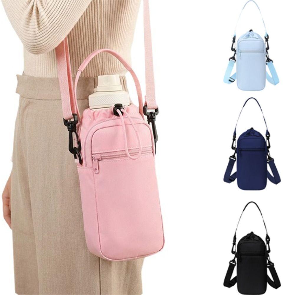 With Phone Pocket Water Cup Bags Handfree Vacuum Cup Bag New Water Bottle Holder Pouch  Unisex