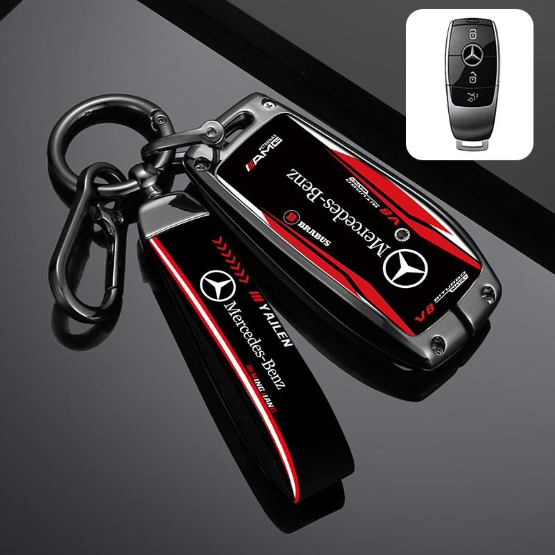 For Mercedes Benz A C E S G Class GLC CLE CLA GLB GLS W177 W205 W213 W222 X167 AMG Racing Track Style Design Car Key Case Cover