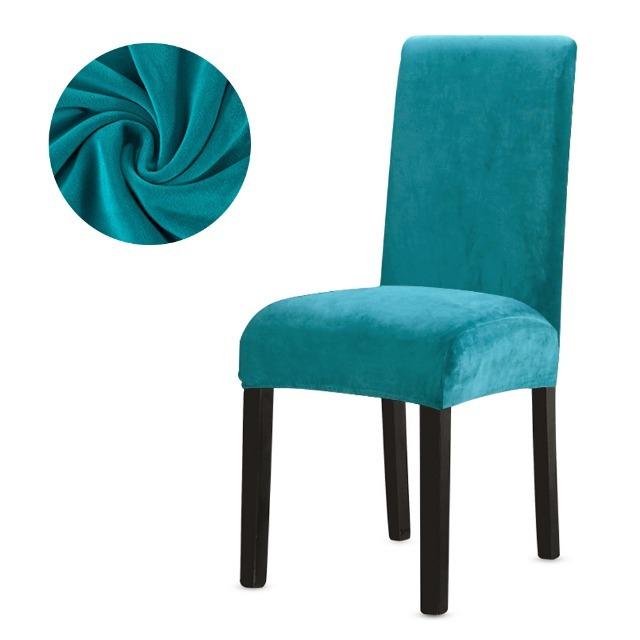 

Суперм’які оксамитові чохли на стільці для їдальні. Високорозтягнутий чохол на сидіння стільця. Звичайний чохол на сидіння зі спандексу для кухні та офісу. світло-зелений колір