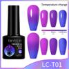 LILYCUTE 7ml Thermal Gel Nail Polish 3 Layers Temperature Shiny Color Changing Semi Permanent Soak Off UV Gel Polish Varnish Base Top Gel Nail Art DIY