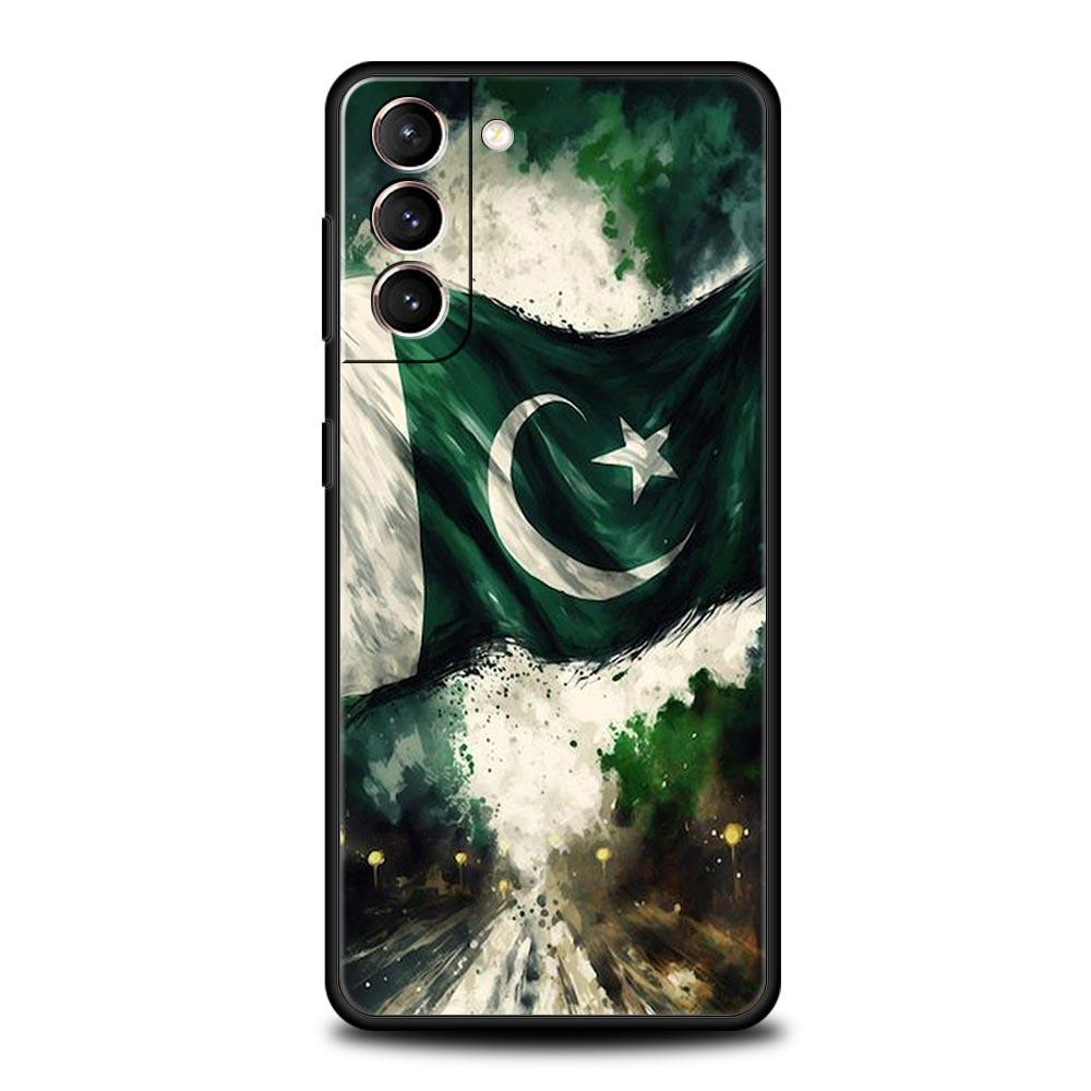Soft TPU Phone Case For Samsung Galaxy S25 S24 S23 S22 S21 Ultra S20 FE 5G S10 S10E Plus Pakistan Flag Black Cover