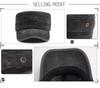 Men's Vintage Washed Cotton Flat Top Hat Sunshade Duckbill Cap for Outdoor and Military Use