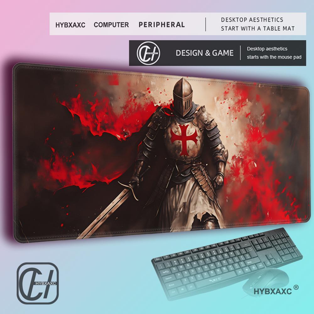 HYBXAXC European Knights Series Mouse Pad Gaming Desk Pad Thickened Edge Sealing Office Computer Keyboard Pad