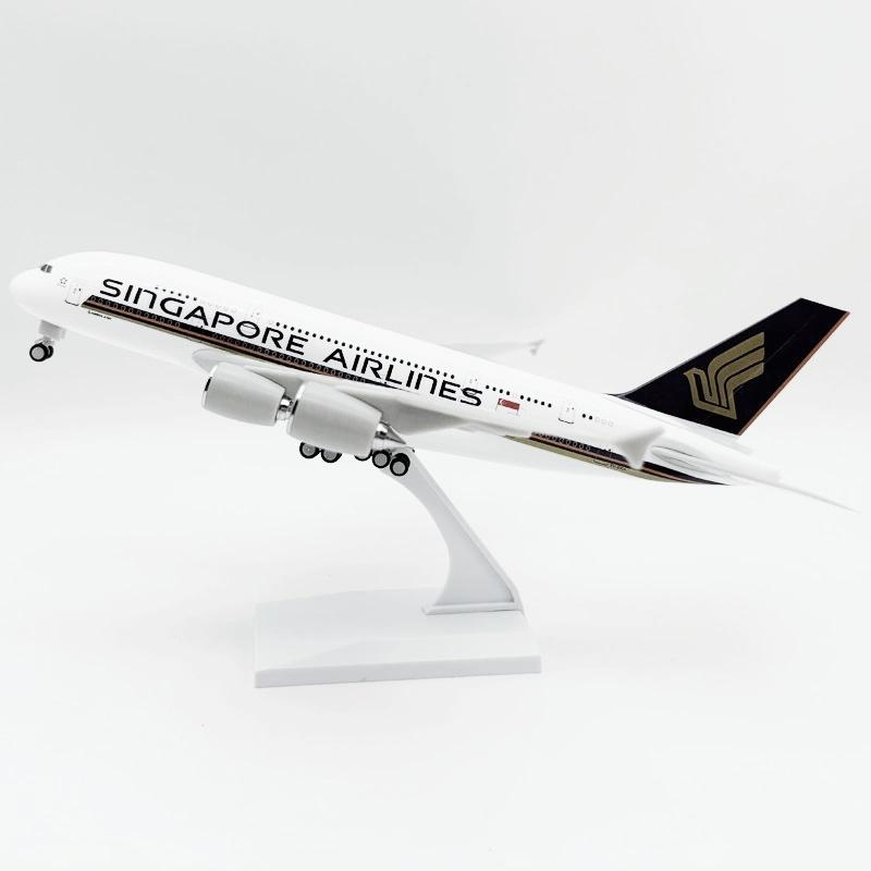 Air Singapore Airways A380 30cm Diecast Aircraft Model Resin Miniature Plane With Landing Gear For Aviation Enthusiasts Decor