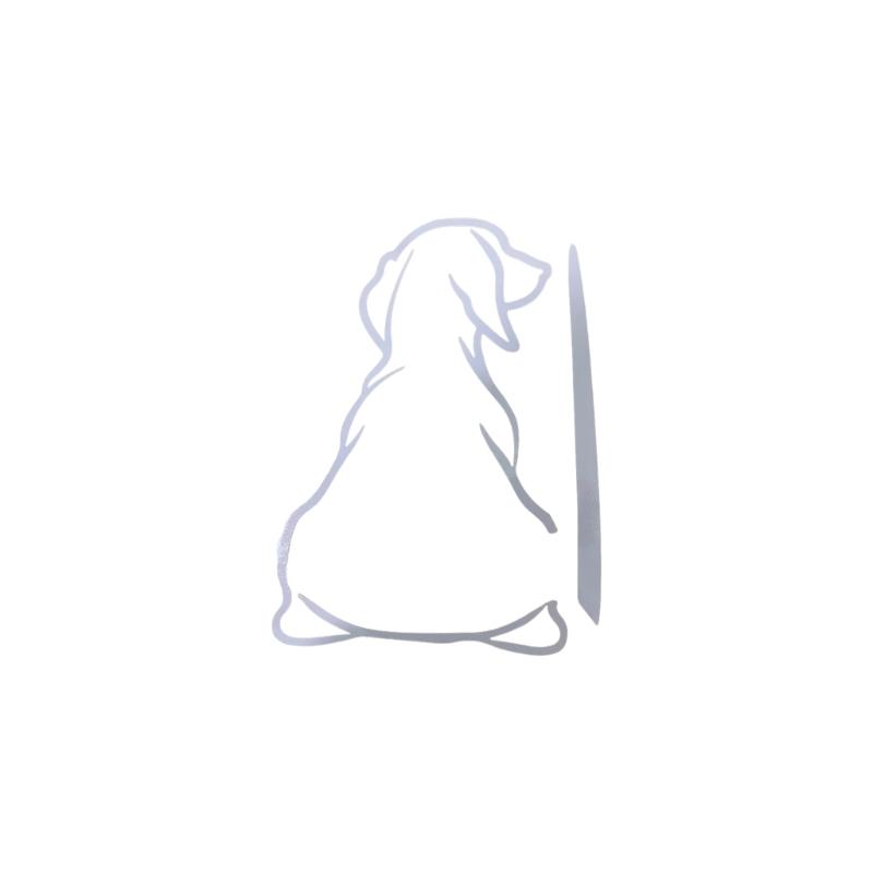 

Милая собака с виляющим хвостом Наклейка на окно автомобиля Водонепроницаемая, солнцезащитная ПВХ наклейка Для окон автомобилей, дома Декор Подарок