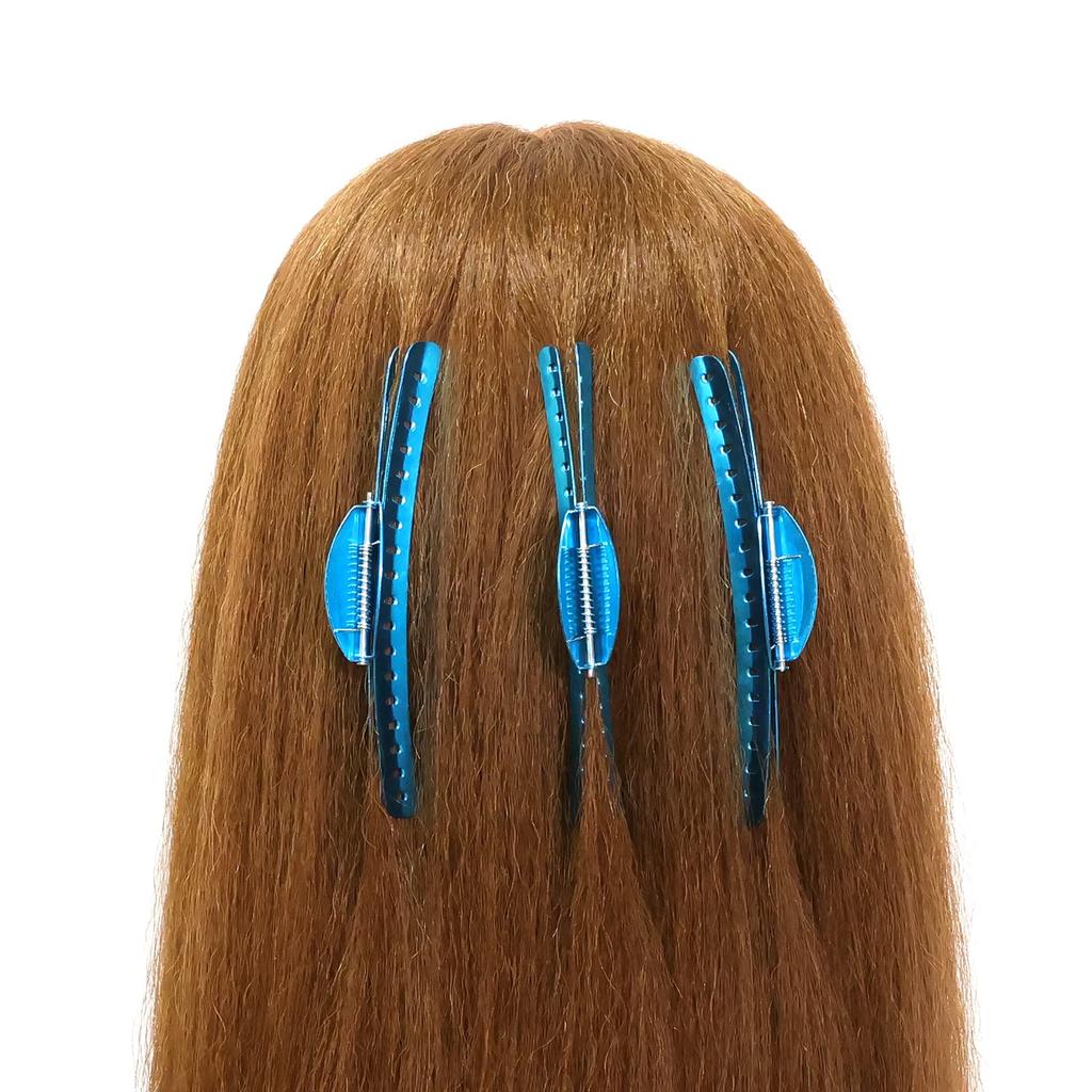 6PCS Vintage Metal Finger Wave Hair Clips Aluminum Hairpin Hairdressing Salon Barber Styling Tool Fixed Hairclips