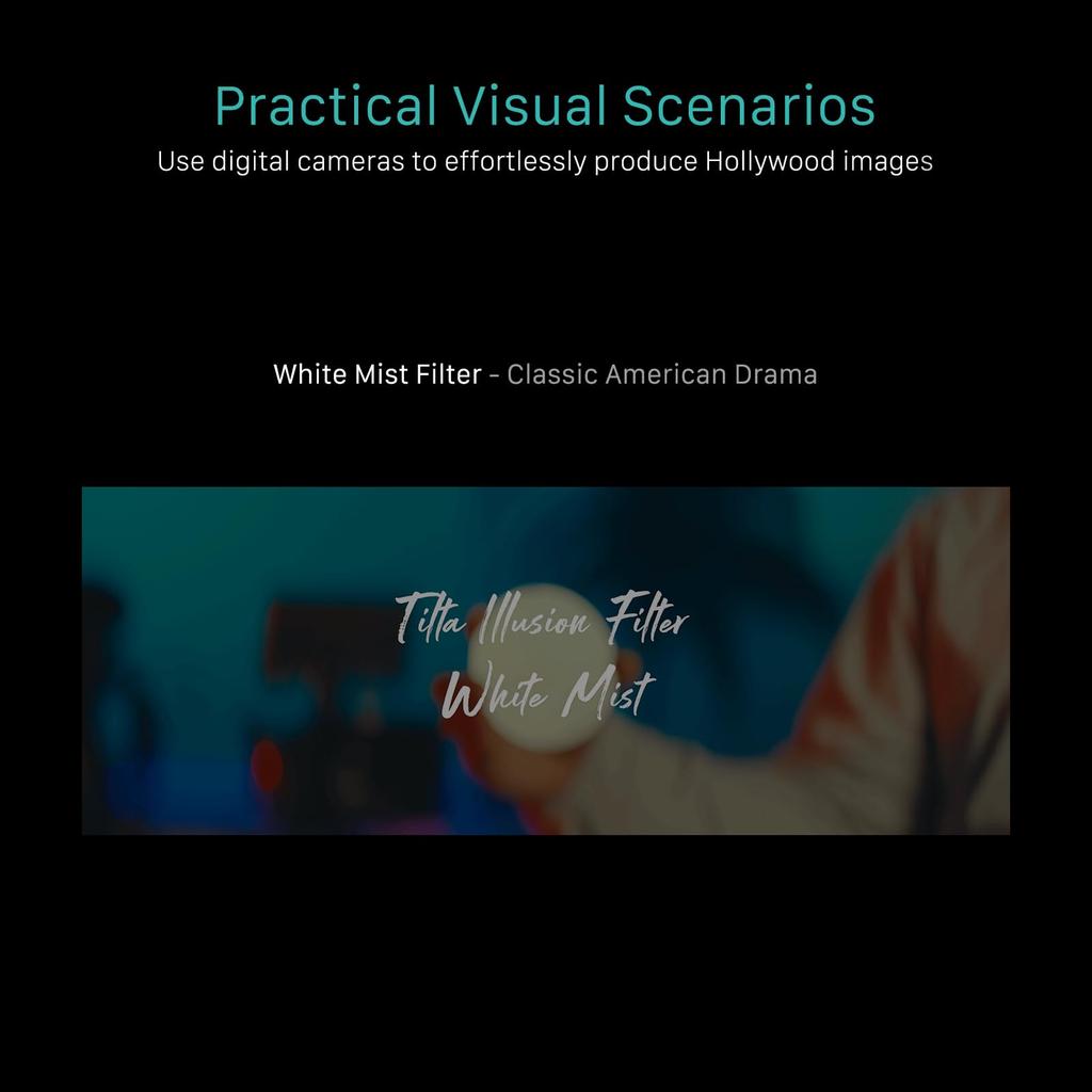 Filtru circular TILTA Illusion 95mm cu lentilă mată, compatibil cu aparatele foto DSLR, cutie 1/4, TF-95-WM14
