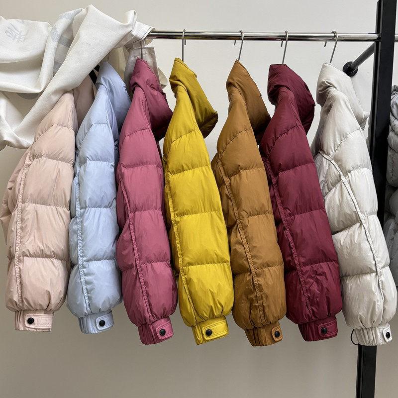 Women's 2025 Korean Style Stand Collar Thick Puffer Jacket - Petite & Stylish