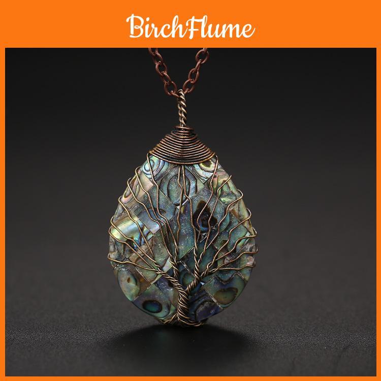 Natural Abalone Shell Pendant Necklace With Silver Finish For Women Gift And Travel Souvenir