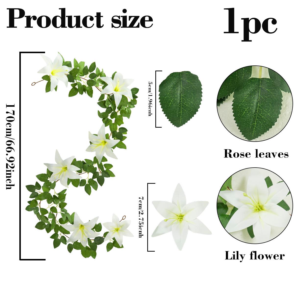 

Spring Rose & Lily Vine Artificial Flowers for Indoor Decoration