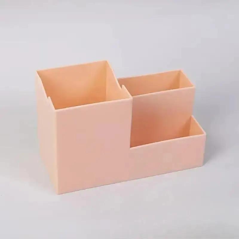 New Stationery Pen Desk Holder Desktop Mobile Phone Holder Organizing Box Simple and Large Capacity Office Storage Supplies