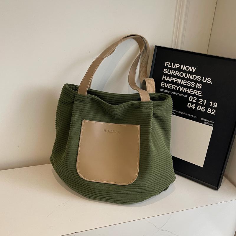 Commuter Large-capacity Canvas Tote Bag Women's Bag 2025 Autumn New Ins Handbag College Student Class Shoulder Bag