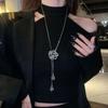 Light Luxury Niche Design Letter D Sense Sweater Chain Women's New Internet Celebrity Autumn and Winter Versatile Fringed Necklace Tide High Sense