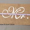 1 Set aus 2 Jute-Schleifen Mr. & Frau Jute Stuhl Banner Set Stuhl Schild Girlande Rustikale Hochzeitsfeier
