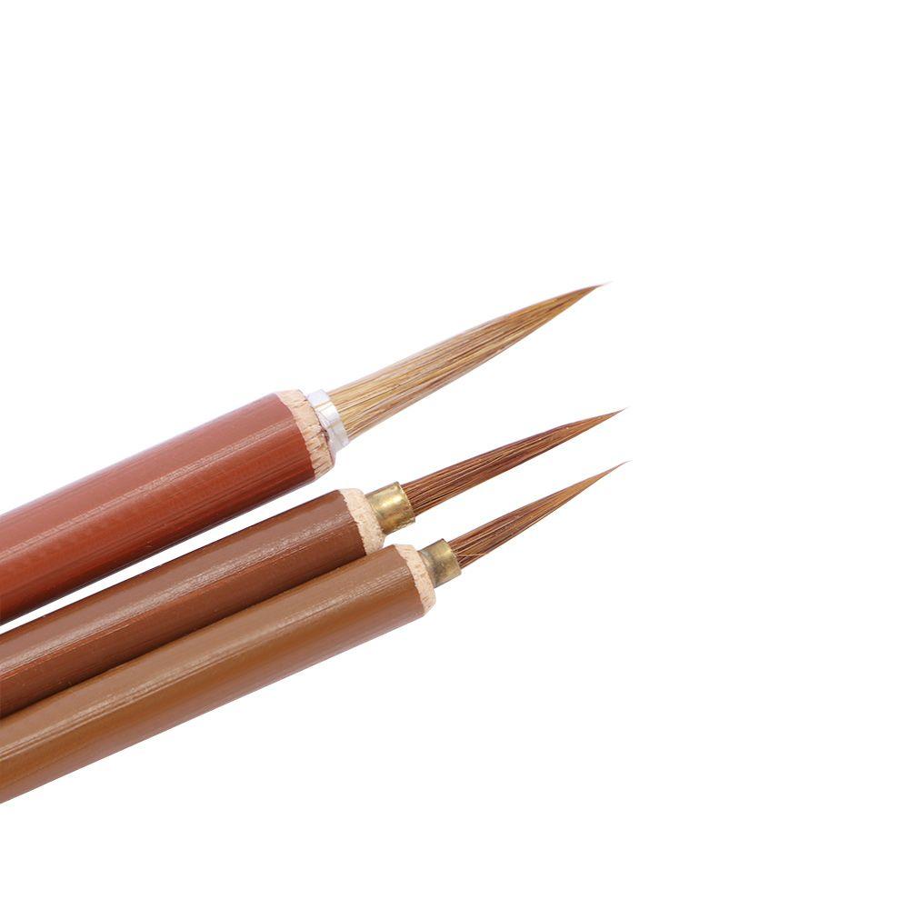 3pcs Chinese Calligraphy Painting Paint Brush Hook Line Pen Art Stationary Drawing Supplies