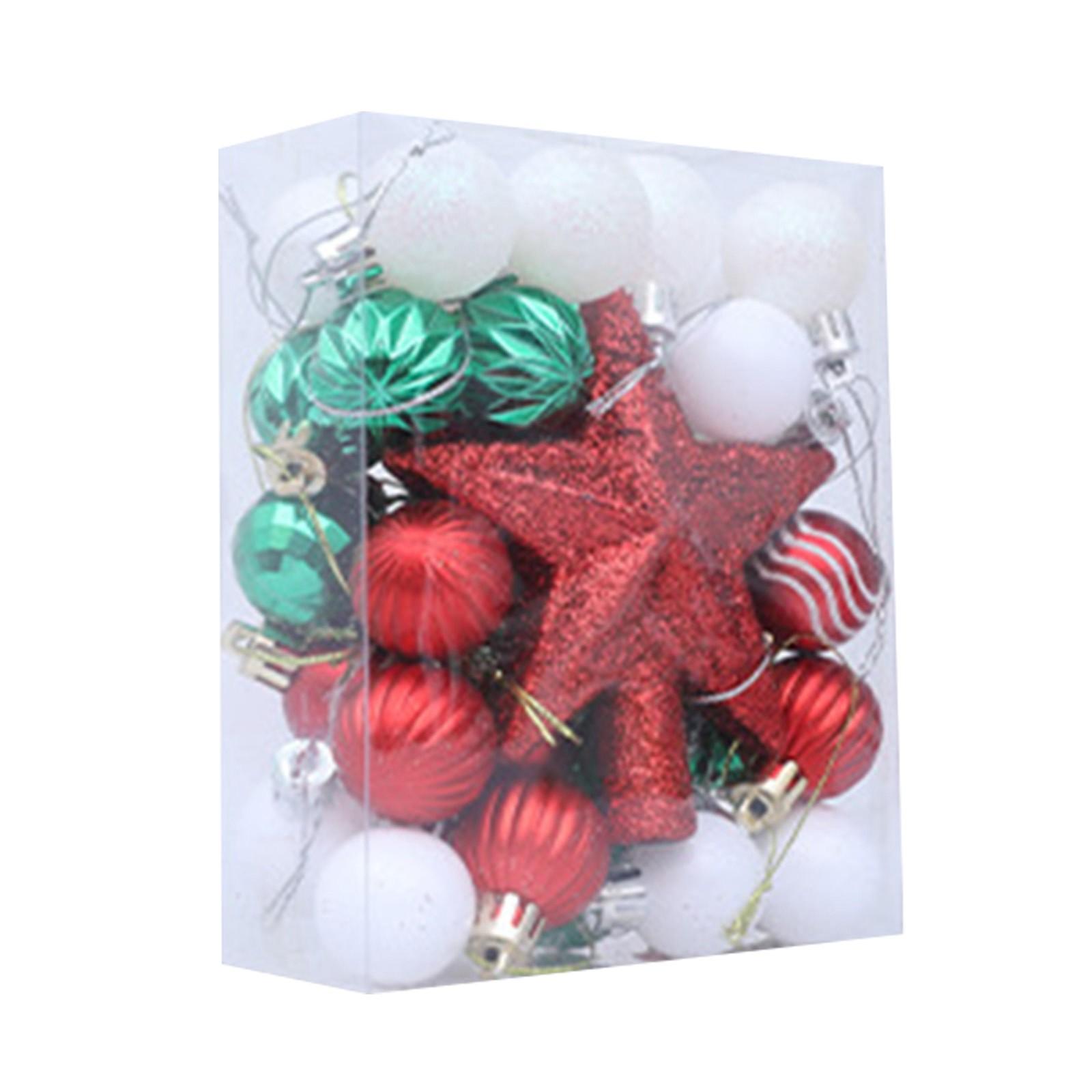 

Набор из 36 небьющихся рождественских шаров для украшения елок, набор подвесных шаров для украшений на рождественскую вечеринку One Size
