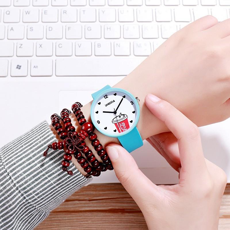 

Jelly Boys And Girls Retro Harajuku Hipster Simple Dial Fashion Watch Candy Color Trendy Literary Watch небесно-голубой