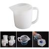 Multipurpose Sturdy Silicone Resin Mixing Cup with Handle Grips Channel Paint Pouring Tool Portable for Craft Supplies