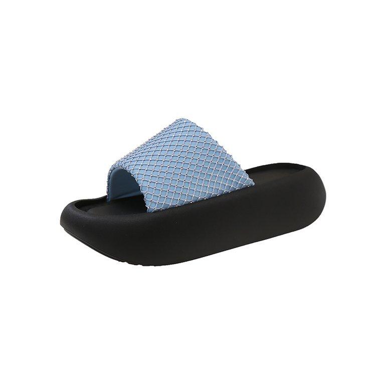 Women's Shoes 2025 New Outdoor Breathable One Word Platform Slippers Fashion Height Increase Comfortable Non Slip Beach Sandals