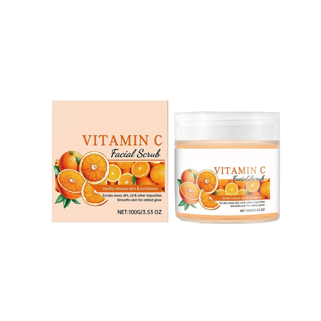 Facial Scrub Gently Cleanses Facial Skin, Exfoliates, Moisturizes, Softens, And Brightens