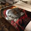 1Pc Cartoon Print Flannel Blanket, High Quality Comfortable for All Seasons, Home Decor, Warmth and Comfort, Perfect for Christmas Birthday Gift