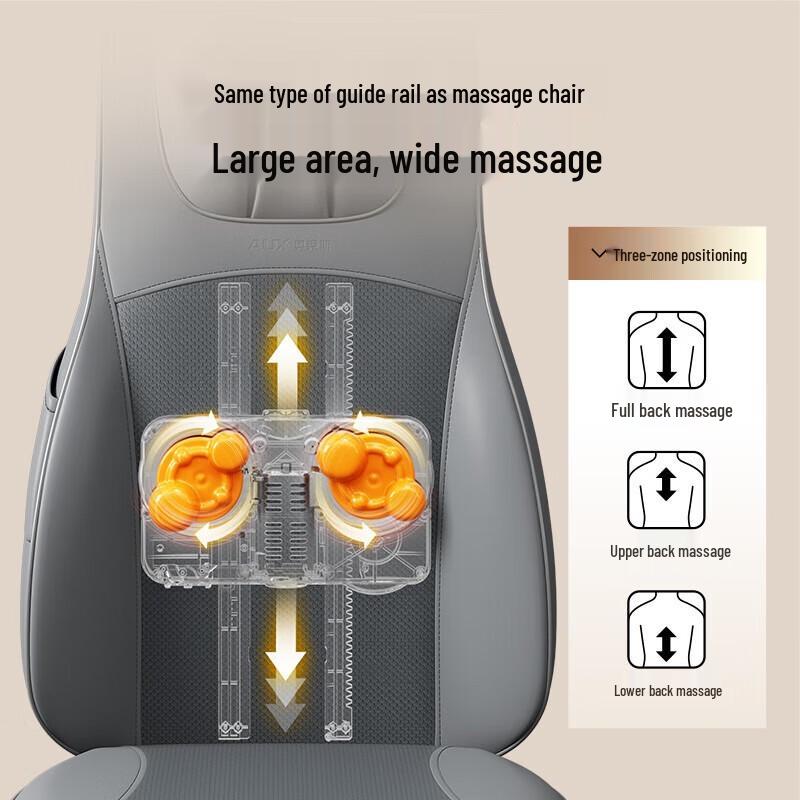 AUX Full Back and Lumbar Massage Chair Pad