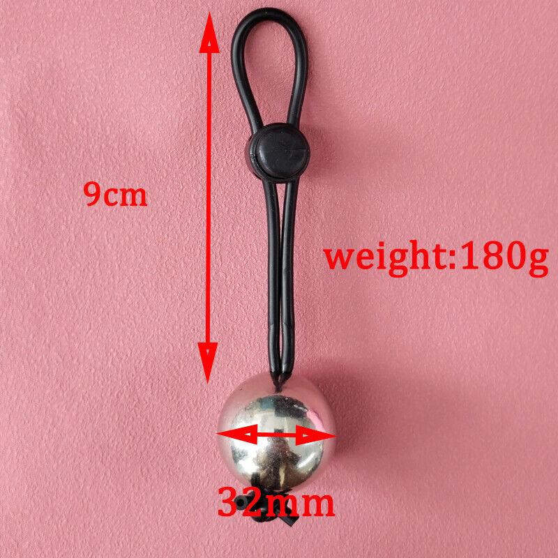 180g Heavy Weight Ball Stretcher Male Penis Ring Extender Ring Hanger Trainning Metal Ball Pendant Cock Ring SM Sex Toys for Man