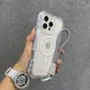 Fashion Candy Colour Clear Case for IPhone 17 Air 16E 15 14 Plus 13 12 11 Pro Max Magnetic Shockproof Wrist Strap Lanyard Cover