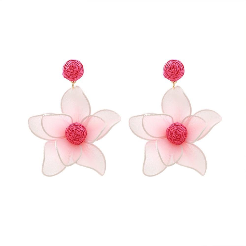 

Pindudu Винтажные Преувеличенные Серьги с Большими Цветами из Цинкового Сплава Праздничная Мода Трендовые Серьги-Пуссеты Женские PD2251 красный