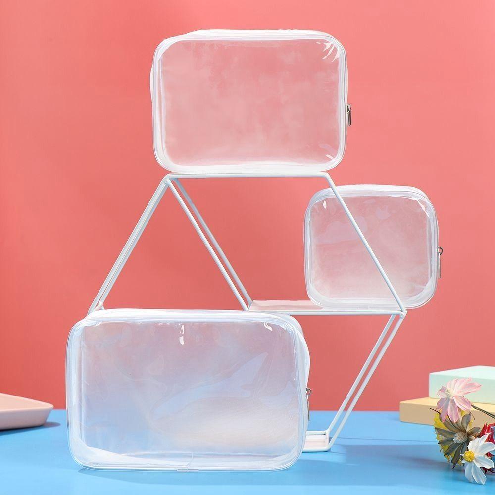 Zipper/Self Sealing Travel Organizer Transparent Printing Beautician Cosmetic Bag