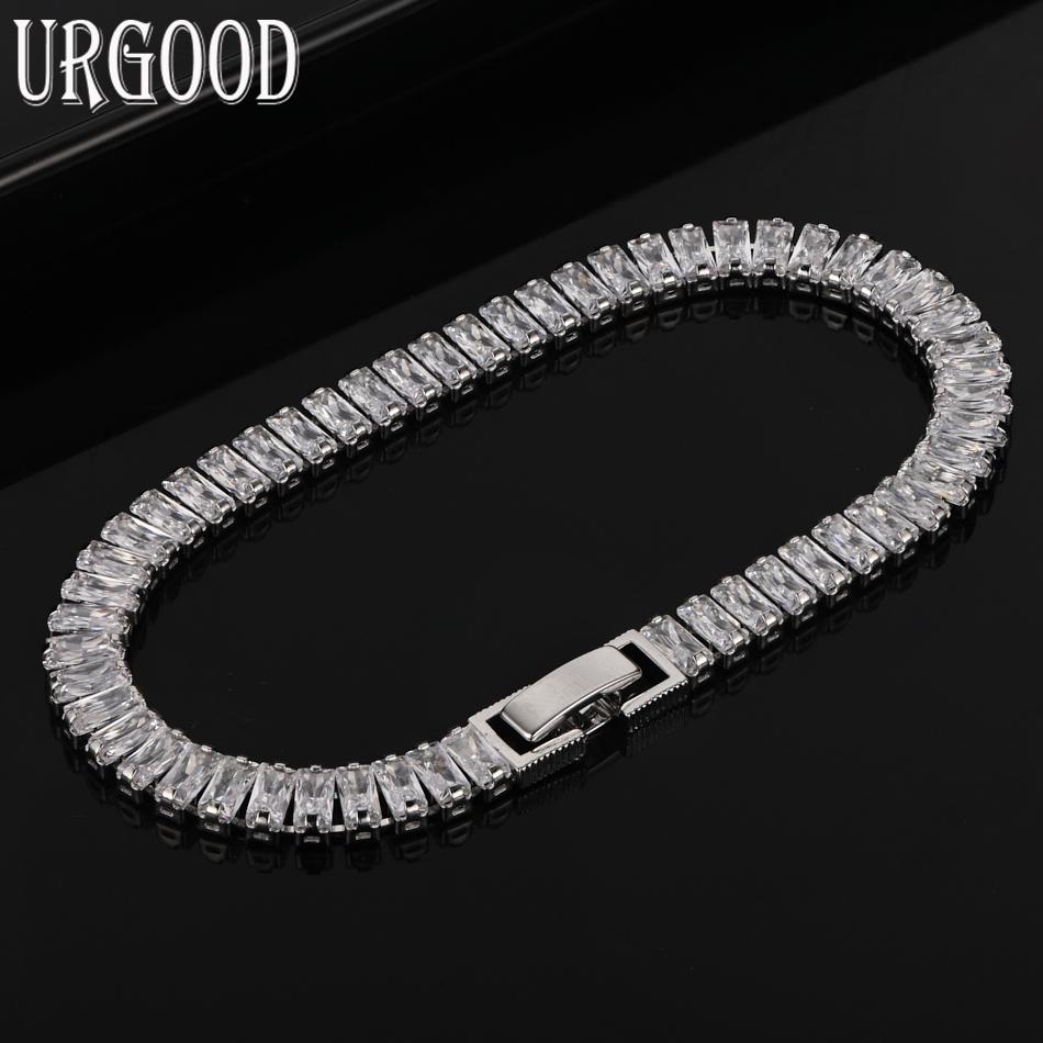925 Sterling Silver AAA Zircon Bracelet Wedding Gift Jewelry