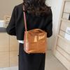 Bag Ladies 2025 New Soft Leather Portable Commuter Bucket Bag Women's Fashion Versatile Large Capacity Shoulder Messenger Bag