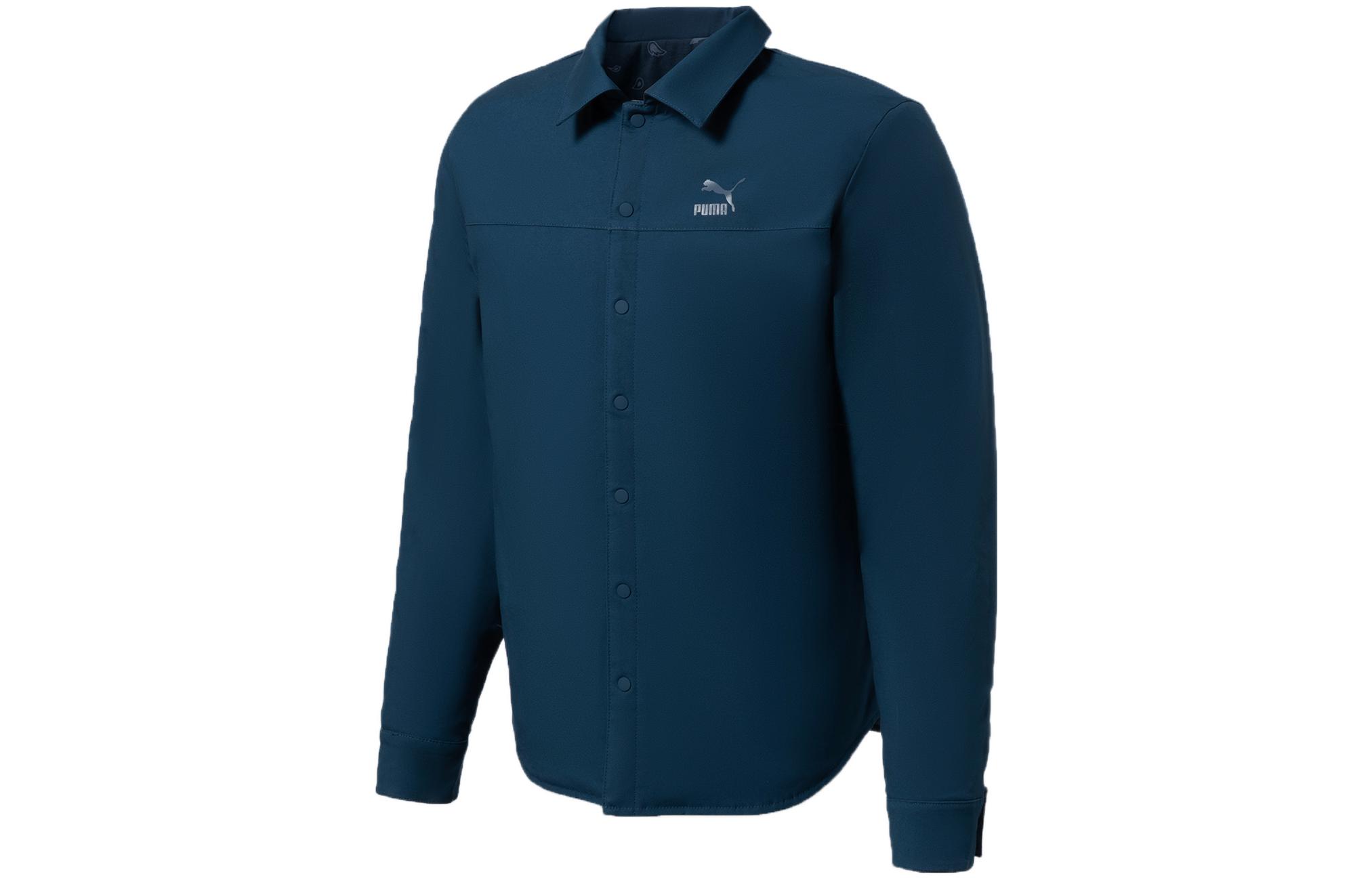 PUMA Paisley Woven Reversible Shacke Shirt Men s Blue 534972-64 S