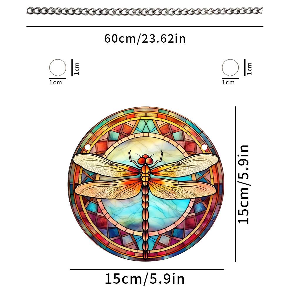Personalized Butterfly Door Hanging Decor Acrylic Stain Glass Window Hanging Craft Colorful Bedroom Living Room Home Decoration