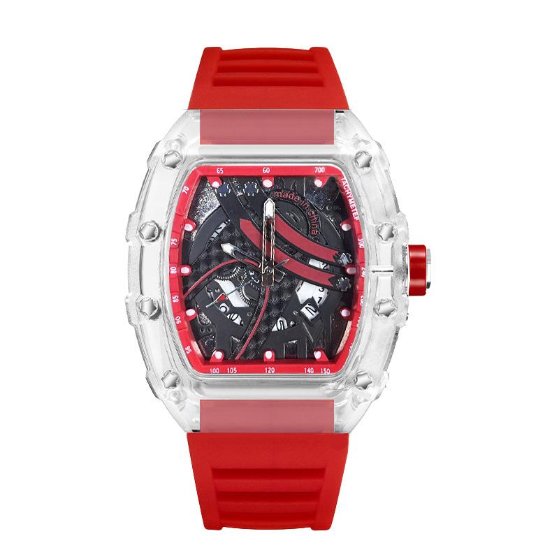 Casual Fashion High-End Automatic Quartz Luminous Waterproof Barrel-Shaped Men S Watch Two Naked watch